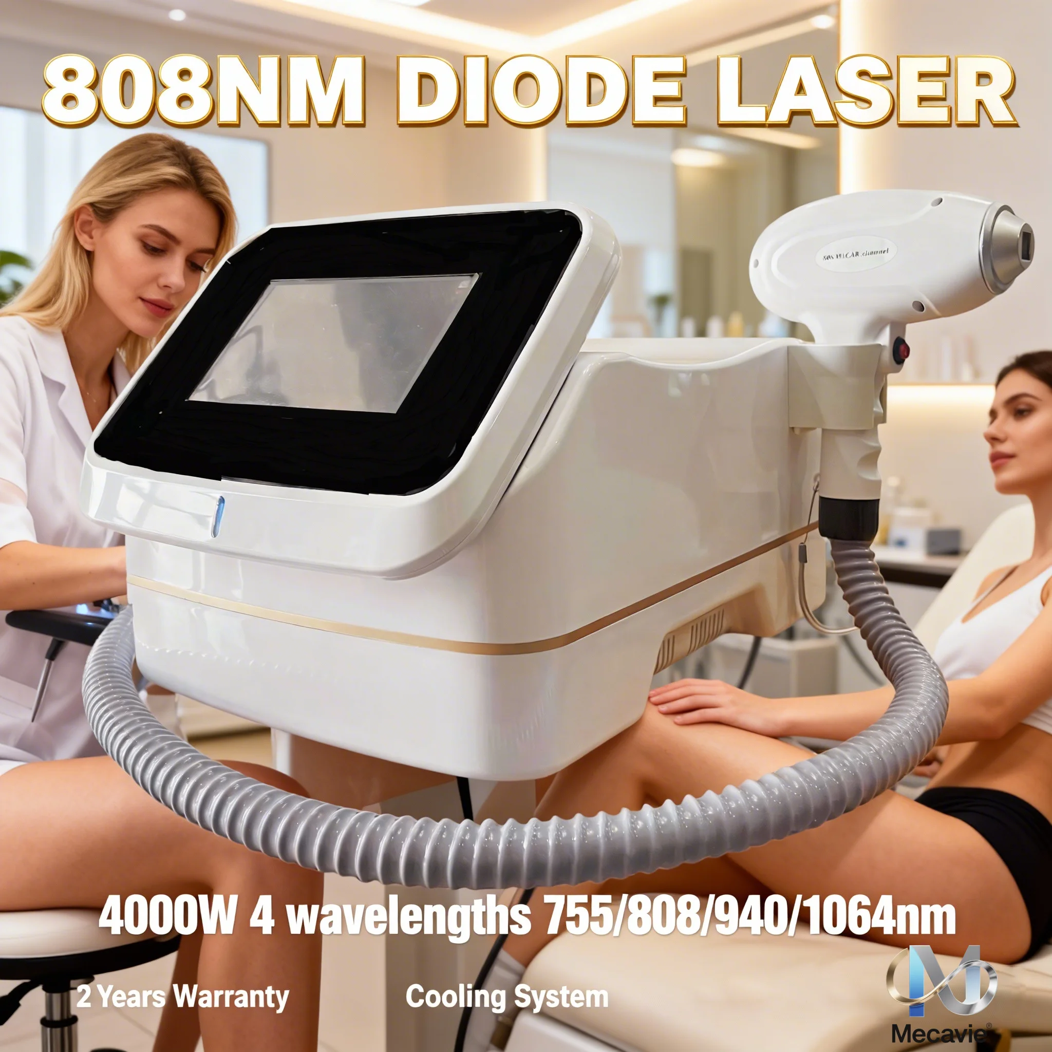 

Миниатюрный профессиональный диодный лазерный аппарат для удаления волос 4000 Вт, высокая мощность, 755/808/1064 нм, безболезненное и перманентное удаление волос для тела, портативный, для домашнего использования