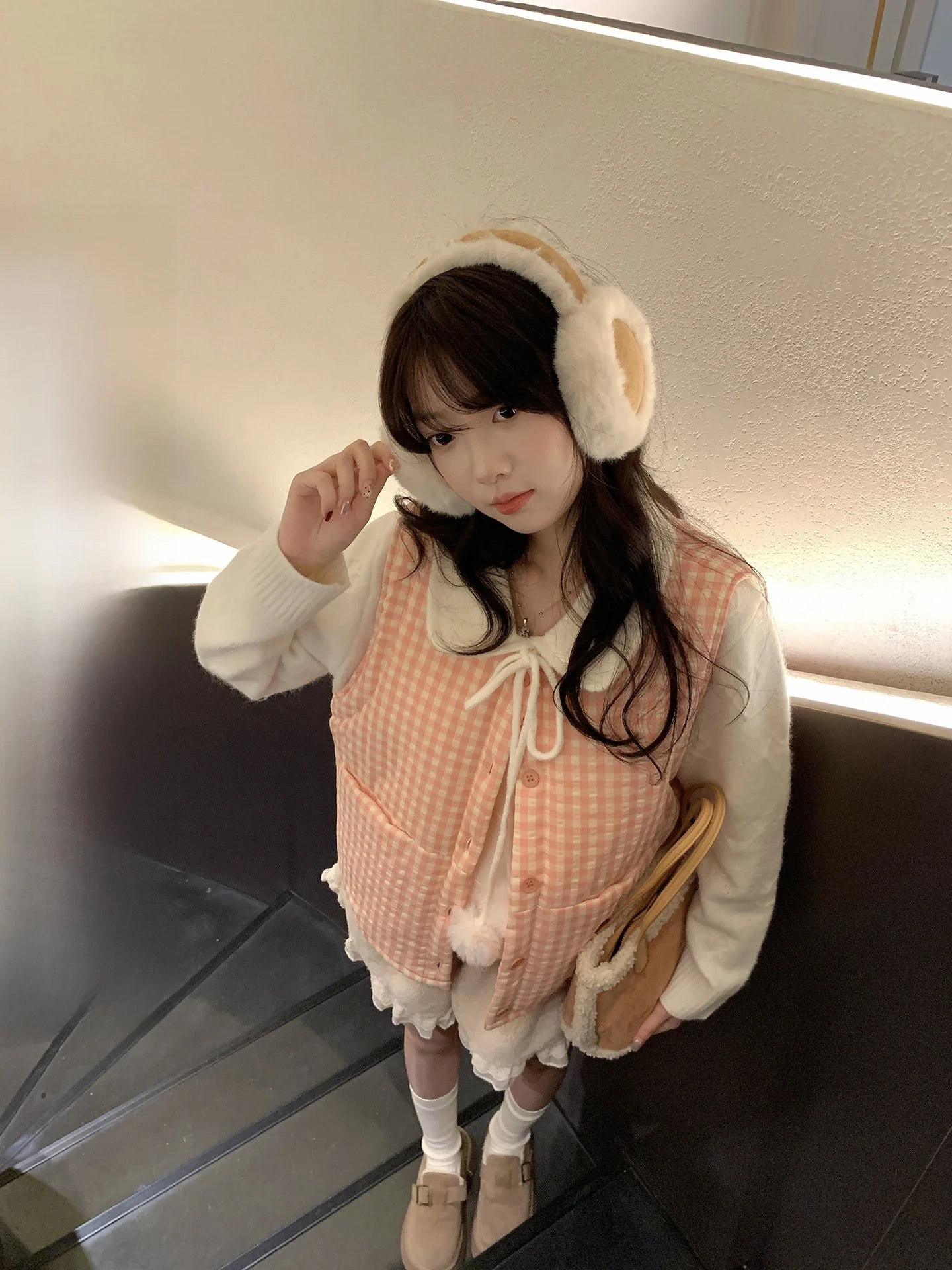 

Holli Korean Sle Retro Plaid Cotton Vest Women's Autumn Winter Outerwear Layering Jaet Casual Ele New 2025