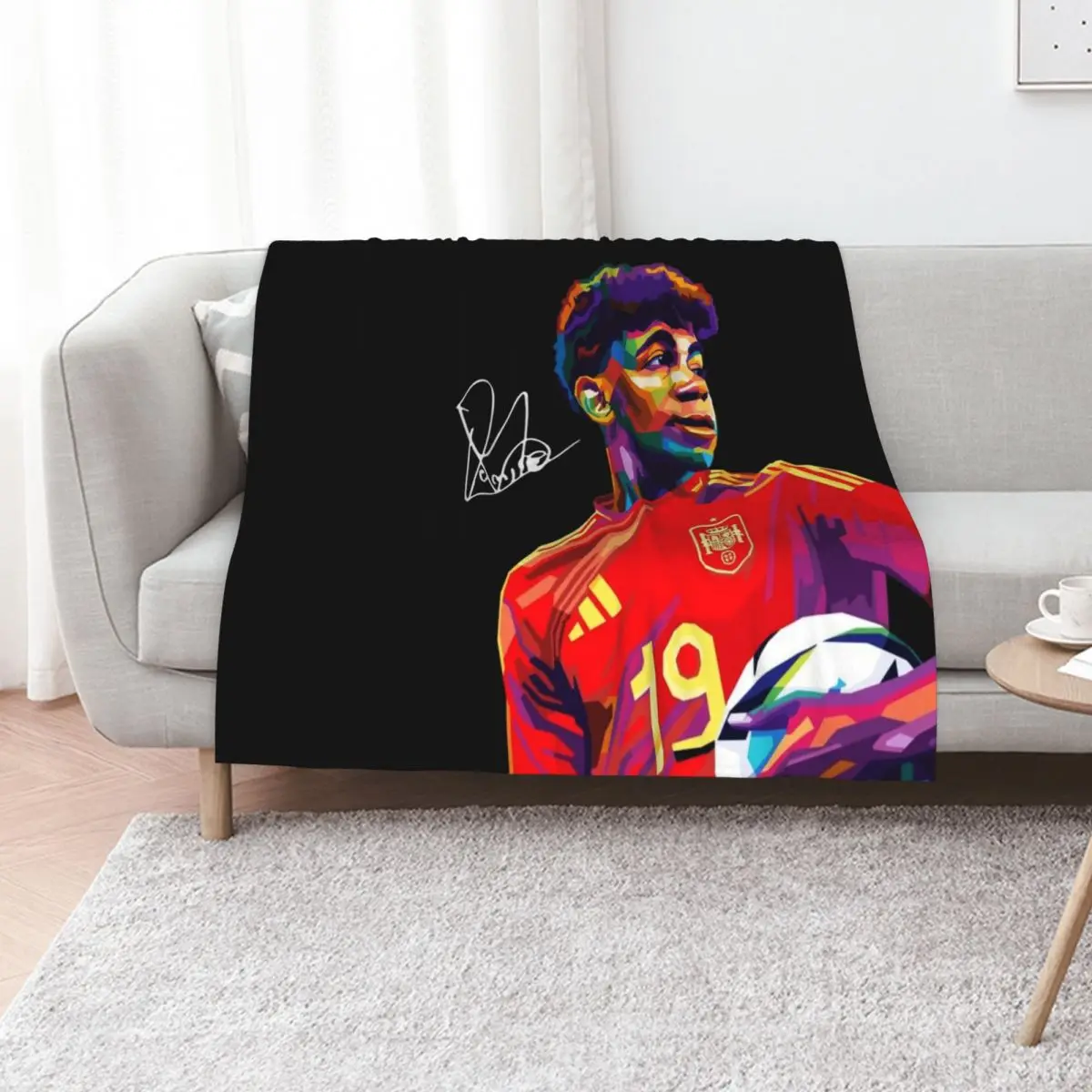 Lamine Yamal Wpap Art Throw Blanket Stuffeds Luxury St Bed valentine gift ideas Sofas Bed linens Blankets