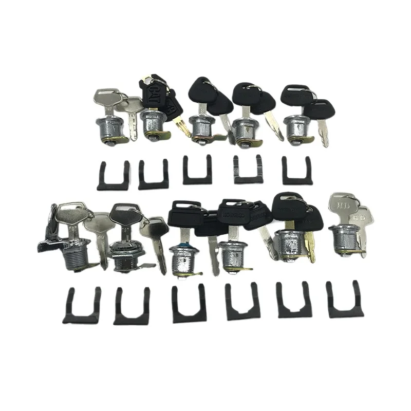 

For Hitachi Kobelco Caterpillar Komatsu Hyundai Sany Daewoo Edge door lock Toolbox lock cylinder Excavator Parts