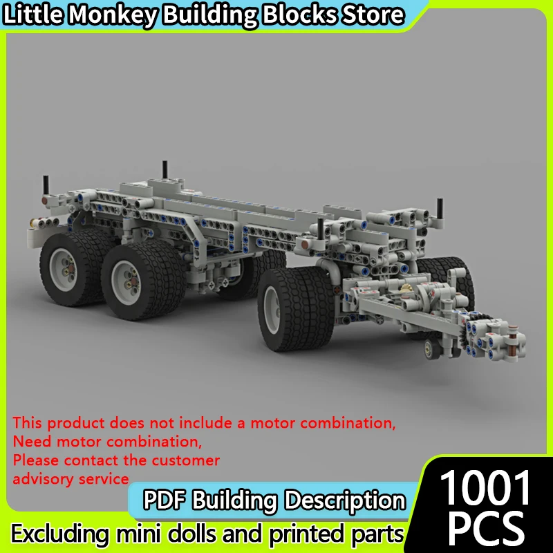 

City Car Model MOC Building Bricks Turntable Drawbar Skeleton Trailer Modular Technology Children Holiday Gift Assemble Toy Suit