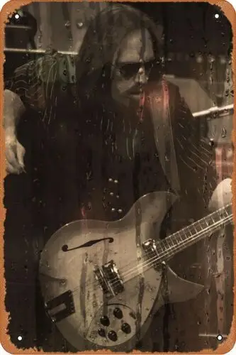 Guitar Tom Petty Metal Tin Sign Poster Vintage Art Wall Decor 12 x 8 inch