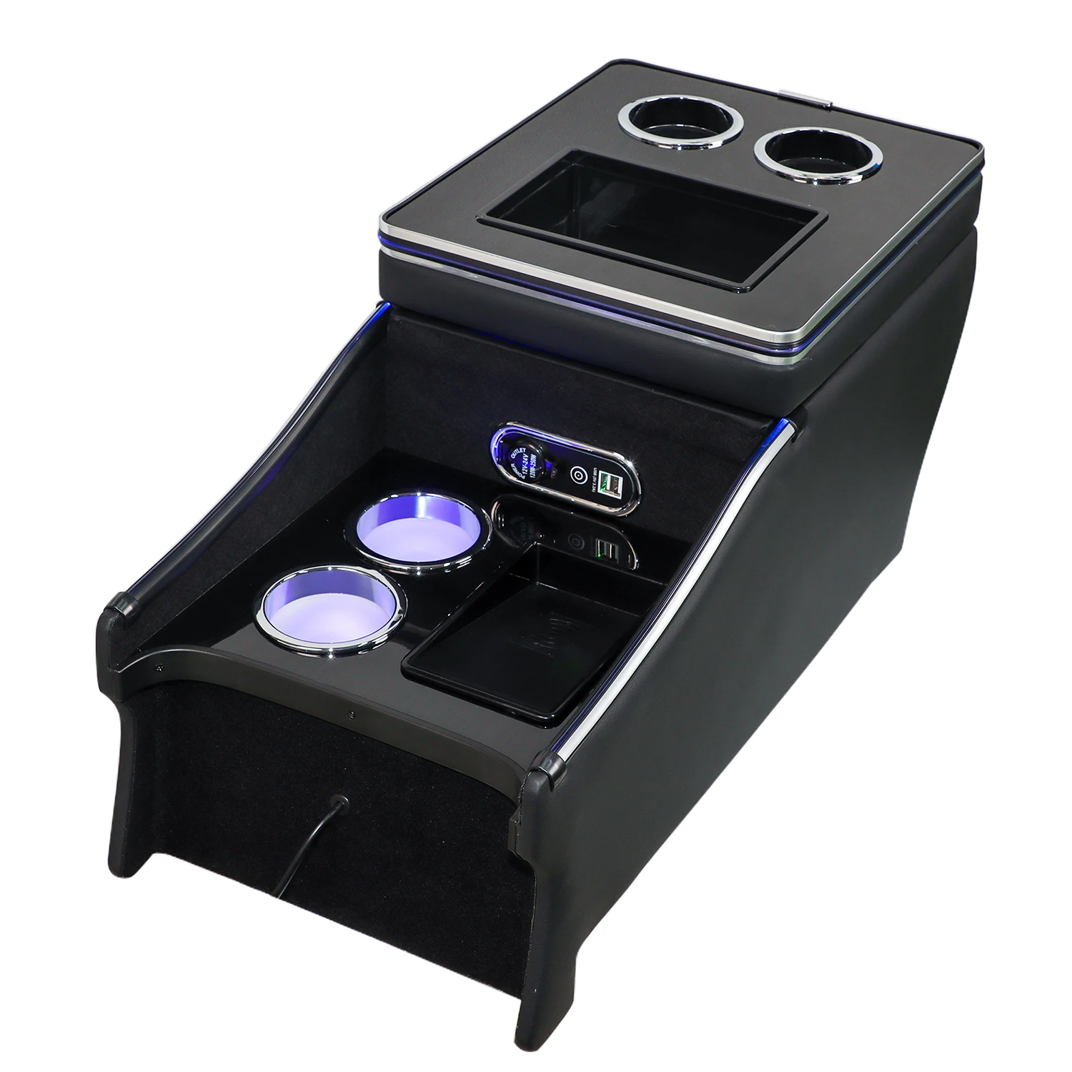 For Mercedes Benz Vito Center Console Box Side Light Wireless Charging Dedicated for Benz Vito Armrest Console Box