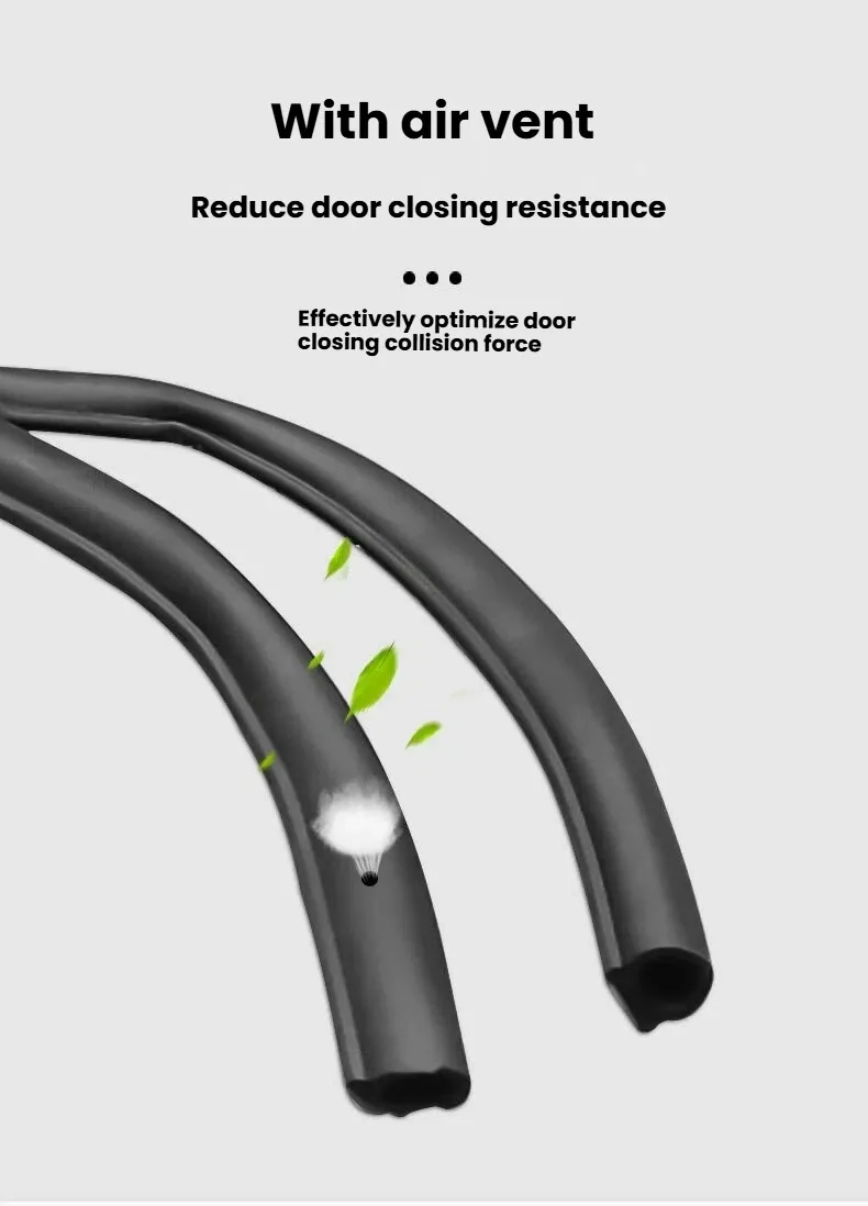 For All Tesla Model YL/Y Juniper 2021-2026 Door Seal Kit Soundproof Rubber Weather Strip Wind Noise Reduction Kit