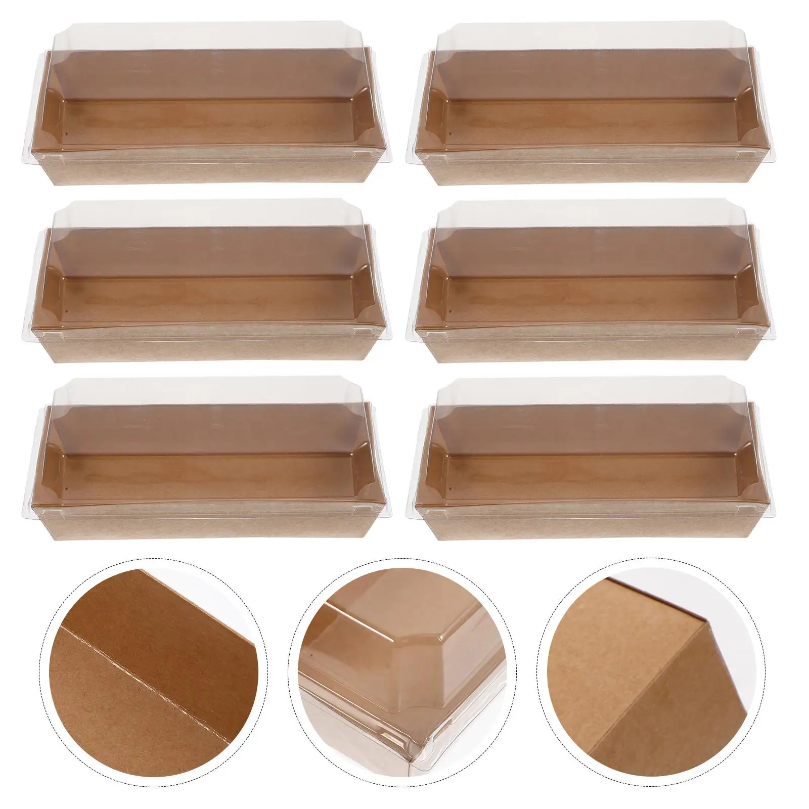 

50 Pcs Cake Roll Box Food Containers Pastry Paper Roll Case Long Cake Packaging Box Party Favors Safe Practical Storage