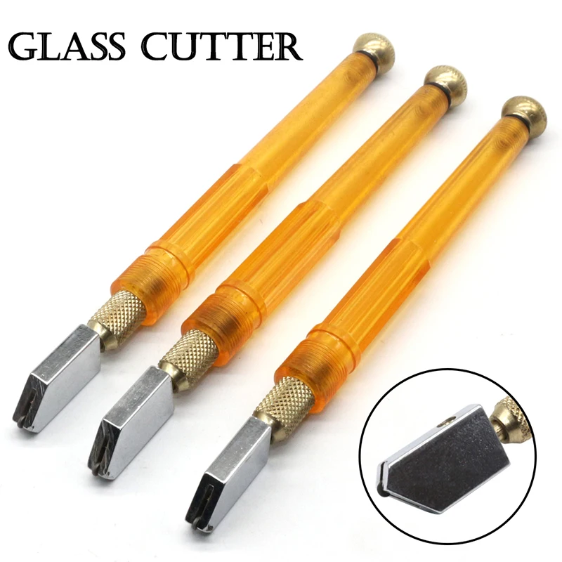 Glass Cutter Diamond Cutter Head Steel Blade Cutting Tool Portable Sharp Glass Knife Blade Cutting Tools 15mm