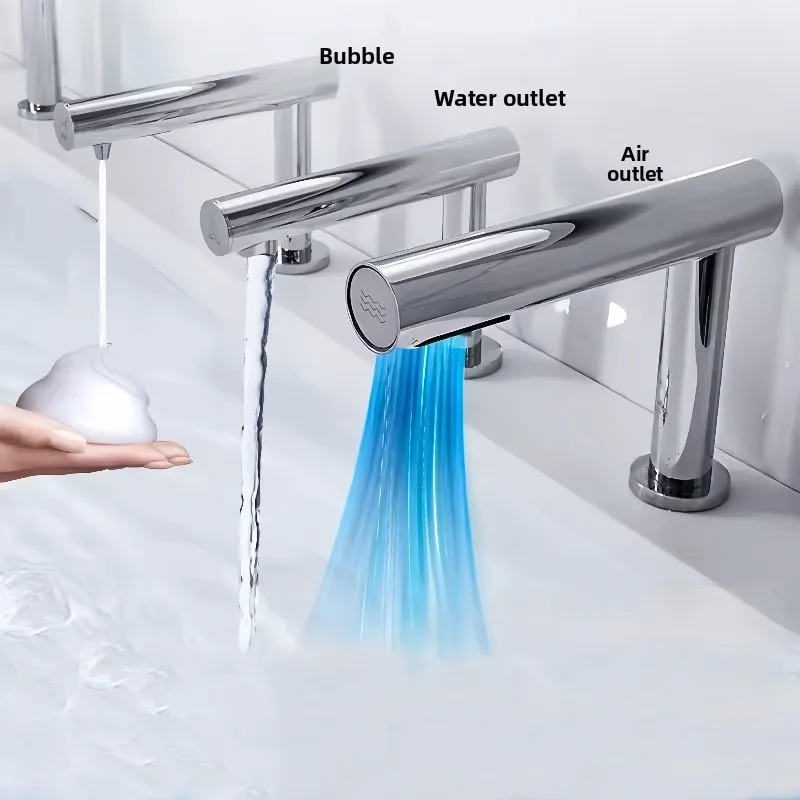 مجفف الأيدي الرغوي للمياه والصابون بمستشعر تلقائي مخصص لسطح المكتب التجاري ذو ثلاثة وظائف هندسية احترافية