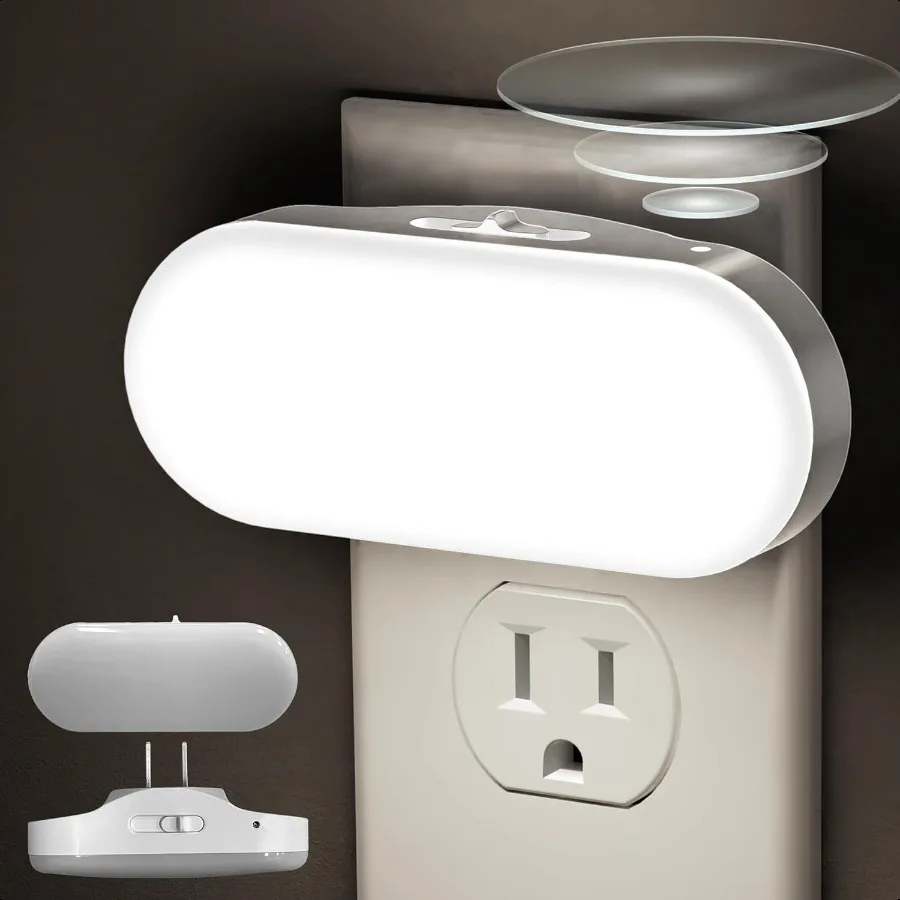 

Led Night Light Plug into Wall [2 Pack] with Dusk to Dawn Sensor 1W 5000K Dimmable Night Light from 0LM to 100LM for Bathroom H