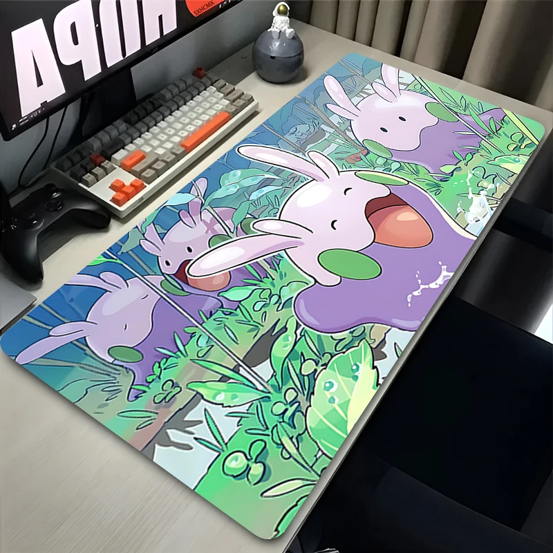 Mauspad für Gamer, Computer, groß, XXL, Tastatur, Schreibtischunterlage, Anime, Gaming, PC-Zubehör, P-Pokemon Goodra, Mauspad, niedlicher Kawaii-Teppich