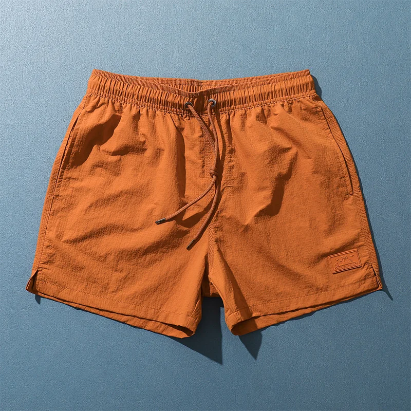 メンズ-ビーチショーツ-カジュアル-水中でも着用可能-七分丈-ホーム-快適-おしゃれ-無地-通勤-メンズパンツ
