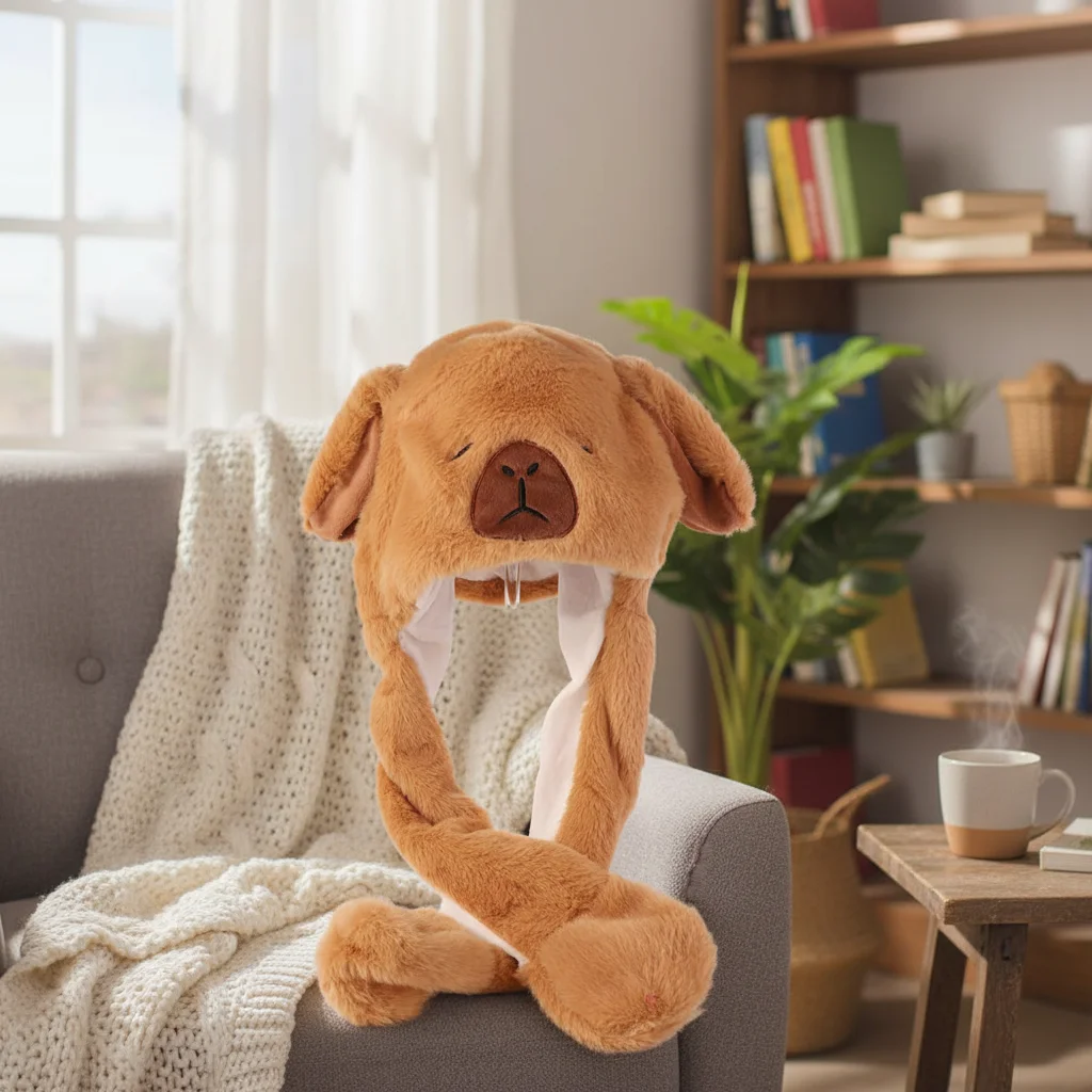 الإبداعية كابيبارا القفز حتى قبعة رقيق الأذن تتحرك قبعة الحيوان الأذن قبعة لينة الكبار