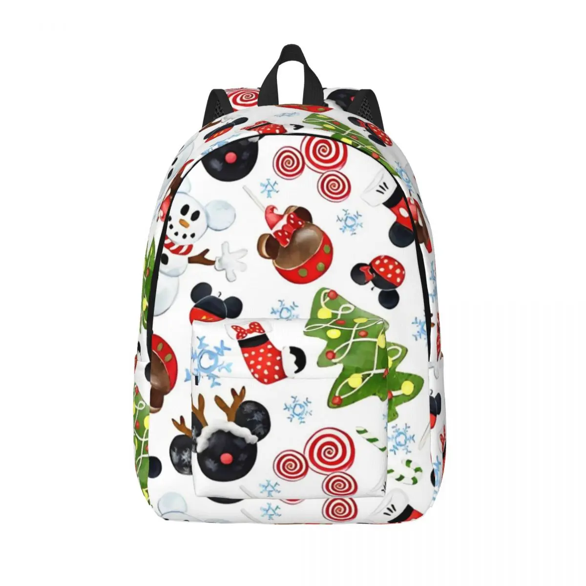 Kawaii Mickey Mouse Christmas Fashion Backpack Outdoor High School Work Daypack for Men Women Laptop Shoulder Bag