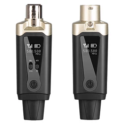 Wireless Microphone System UHF Wireless XLR Transmitter and Receiver for Dynamic Microphone, Audio Mixer, PA System