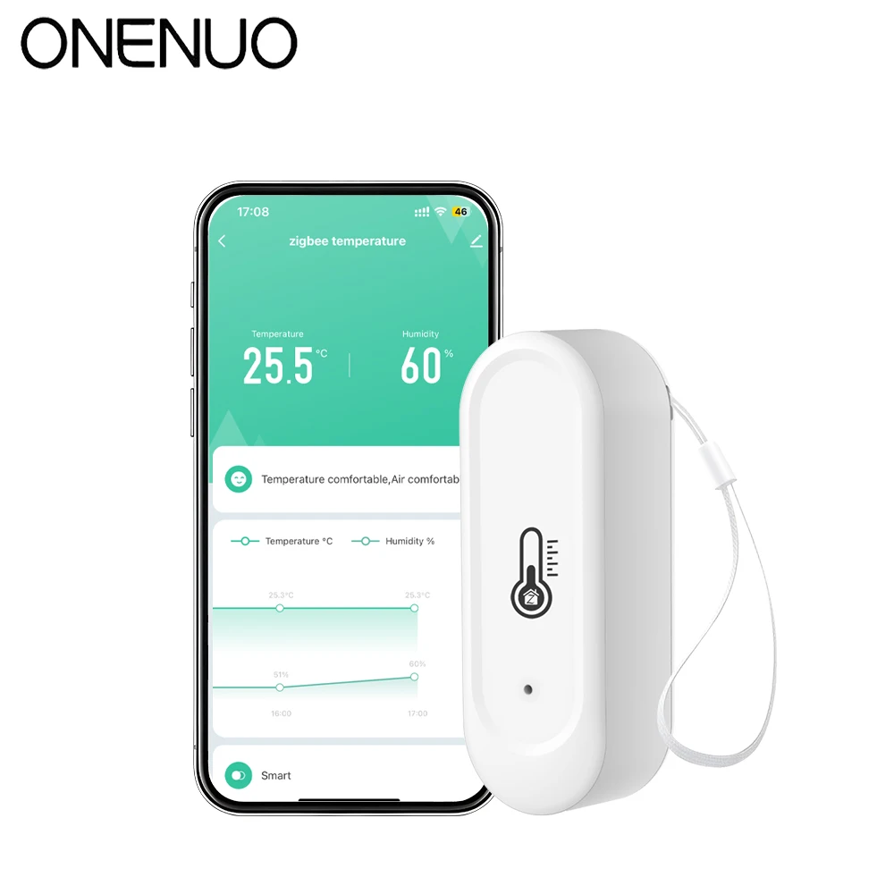 Tuya Zigbee/WiFi مستشعر درجة الحرارة والرطوبة IP65 مقاوم للماء ميزان حرارة منزلي خارجي متوافق مع Alexa Google Home Voice #1