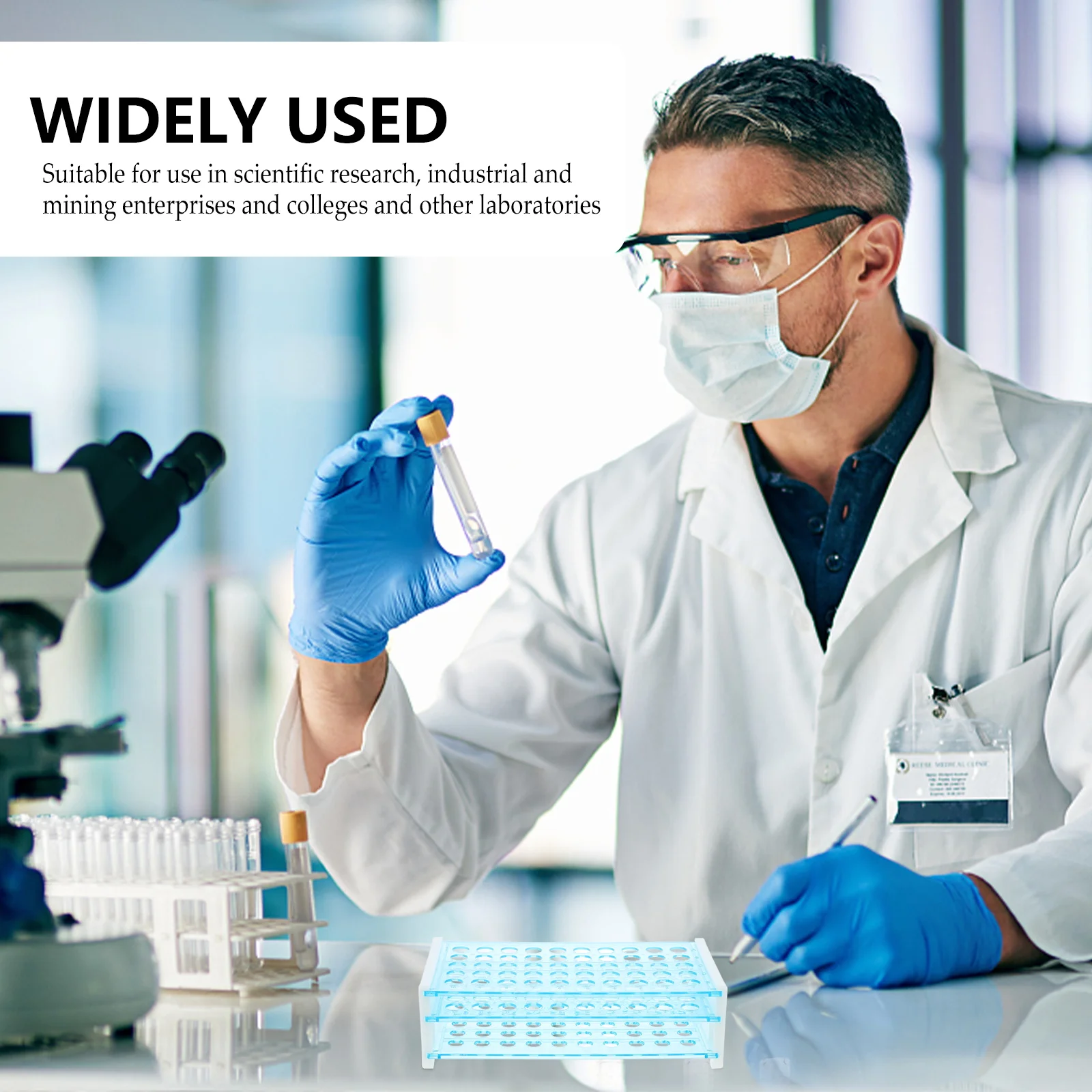 

Test Tube Rack Polypropylene Laboratory Holder Racks Plastic Multifunctional Vial Stand