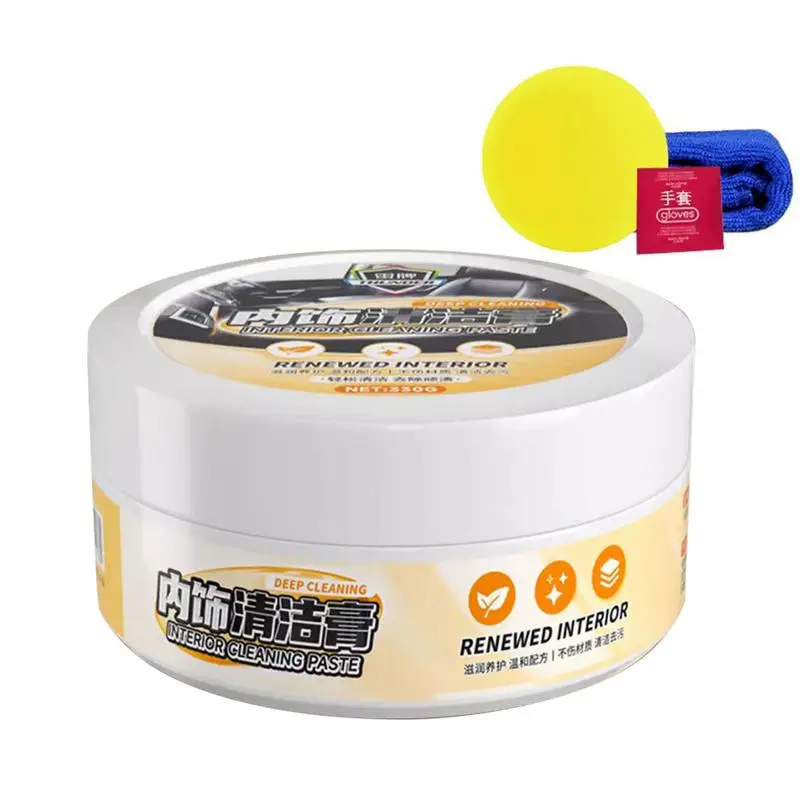 

Leather Conditioner For Car Interior 330g Car Leather Care Paste Stain Remover Leather Refurbishing Cream For Cars Trucks