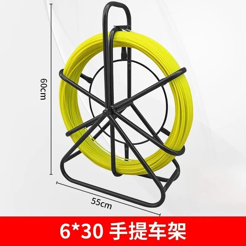 LT New 5mm 30m Fiberglass Wire Cable Running Rod Snakes Fish Tape Electric Wire Power Cable Puller Machine Pulling Puller Guide