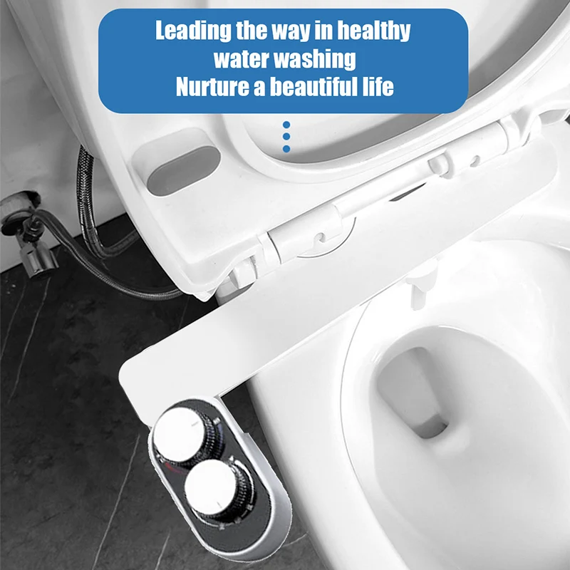 

Bathroom Accessories Bidet Attachment for Toliet Non Electric Cleaning Nozzle Bidet Toilet Sprayer Cleaner Kit Hot Cold Water