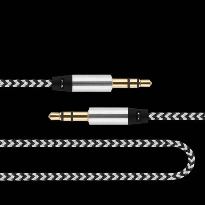 1/2/3/4/5Pcs Nylon Braid Aux Cable 3.5mm Male To Male Audio Cable For Smartphone Headphones MP3 Player Music Auxiliary Cable