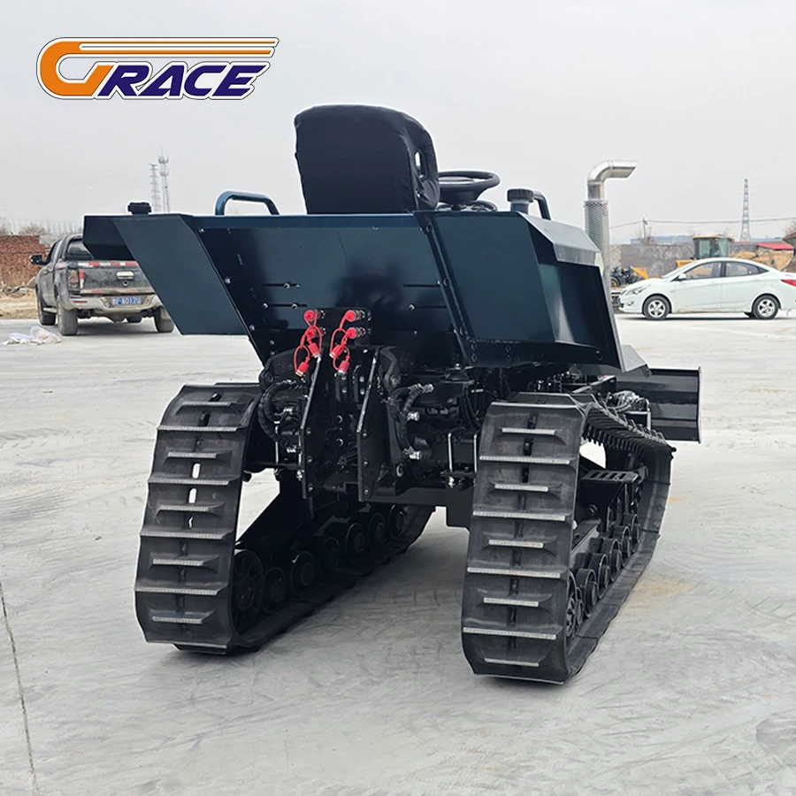 سعر الخصم 50hp 60hp 80hp حارث الطاقة محرك الديزل الزاحف جرار الحراثة الدوارة حفارة زراعية الزاحف للبيع #4