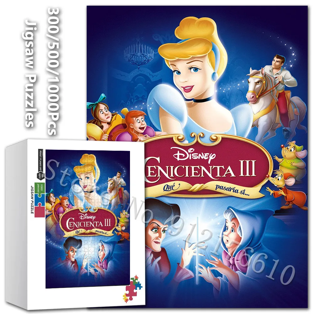 

Cinderella Disney Princess Jigsaw Puzzles Family Game Toys Puzzle for Adult Diy Education Decompression Children Gifts