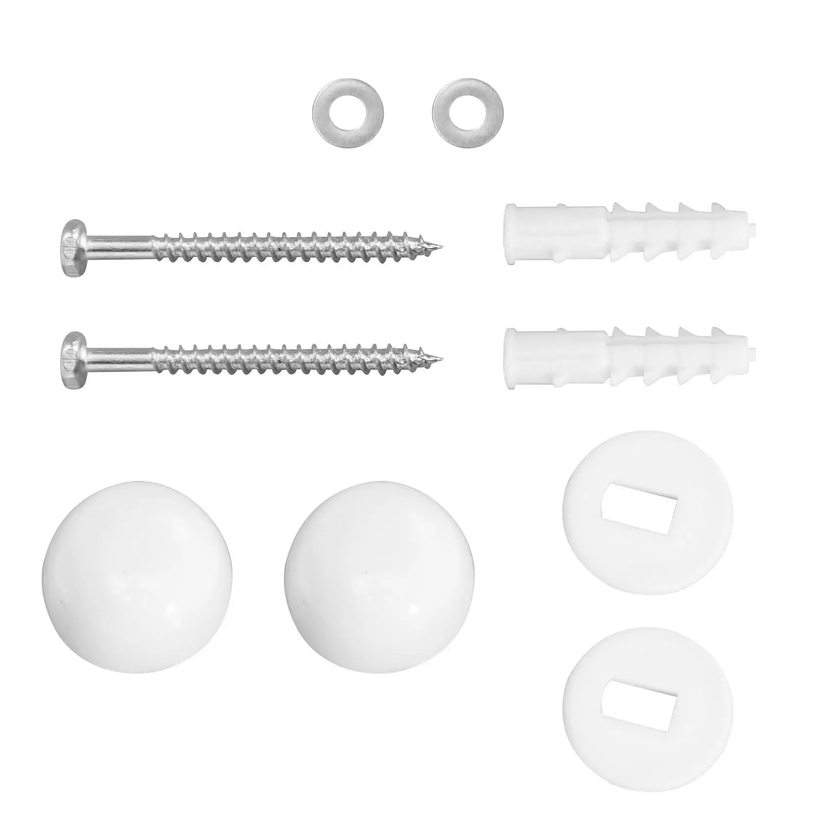 

Toilet Screw Decorative Nut 2 Sets White Bathroom Toilet Parts Expansion Bolts High Strength Simple Design Universal