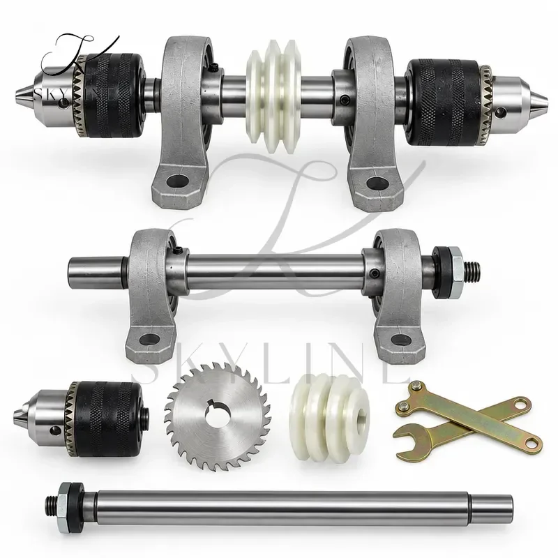 For Bearing Seat Table Saw Drilling Woodworking Rotary Lathe Unpowered Round Wood Bead Machine Cutting Spindle Chuck