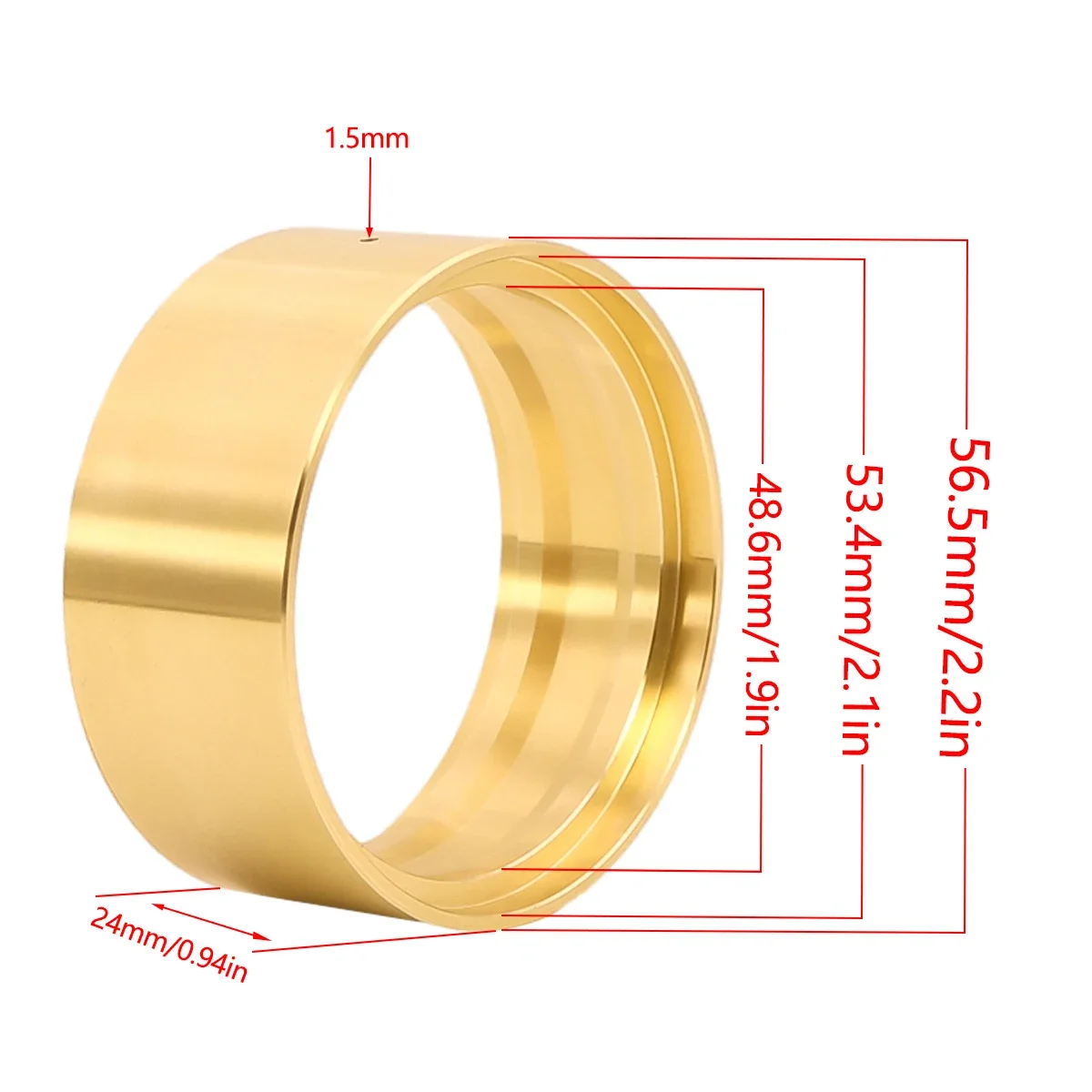 95g Brass Weights Beadlock Ring Fits 1.9 Inch Wheel Rims for RC Rigs Crawler SCX10 II  Capra TRX4 VS4-10 Element Enduro TF2