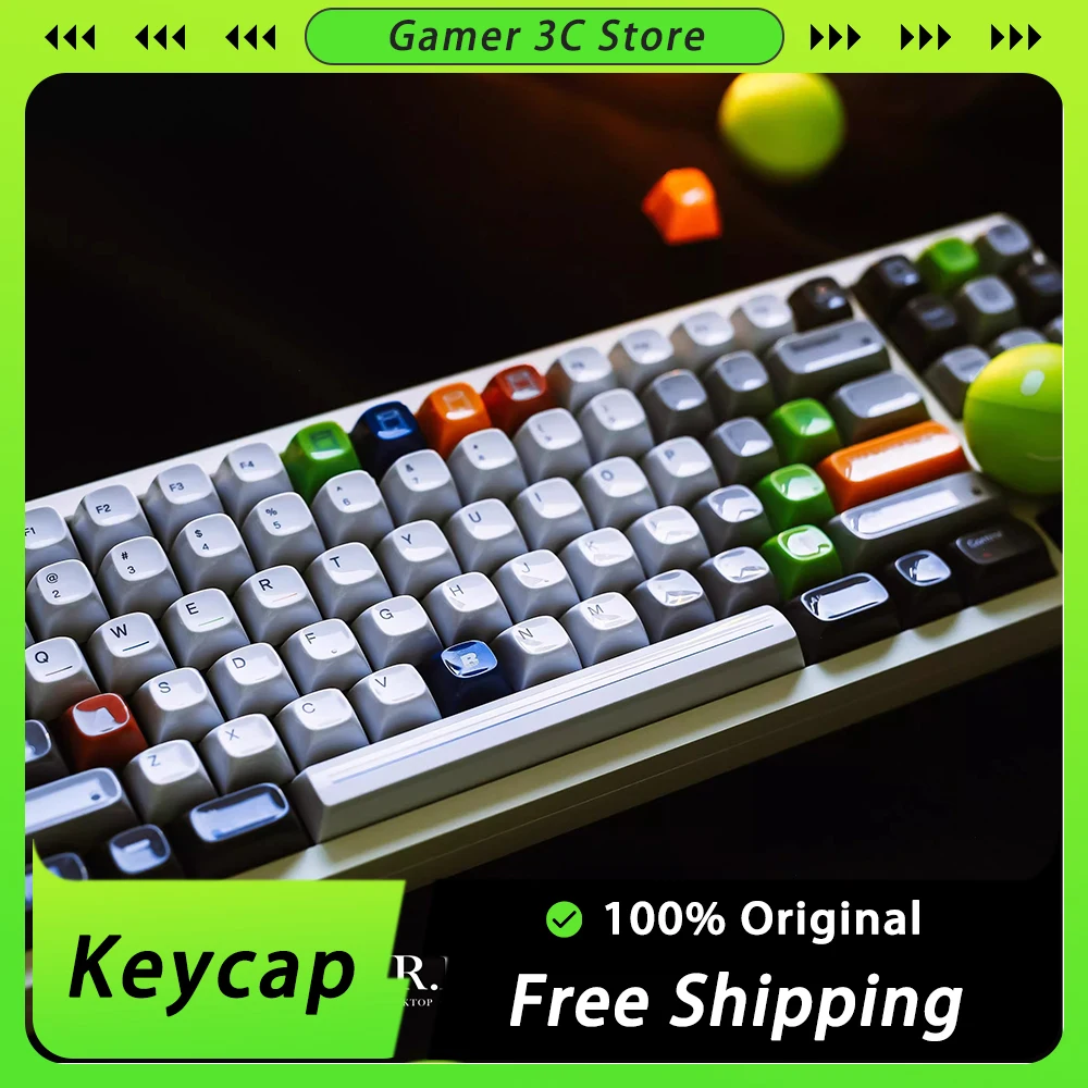 80Retros GAME 1989 Theme Keycap Set ABS Custom Retro High Gloss Keycaps For Mechanical Keyboard GSA Profile Customized Pc Gamer