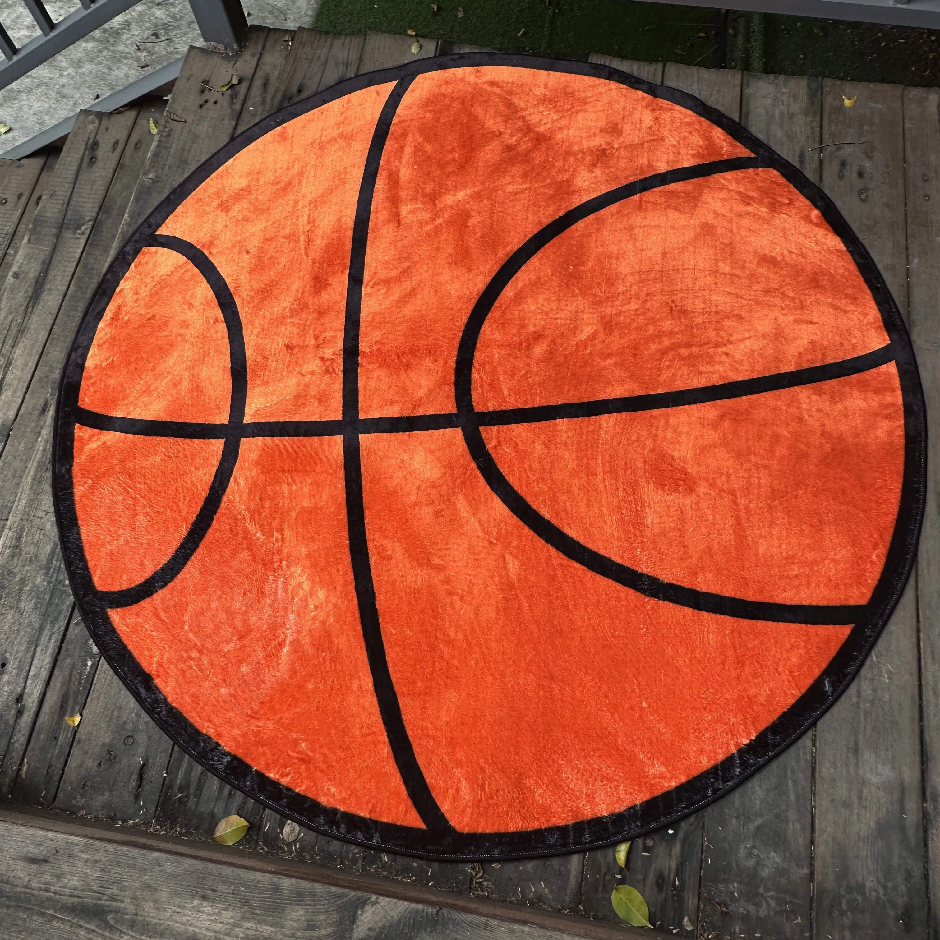 Basketball Creative Flannel Rug Digital Printing Technology Simple Housewarming Gift Handmade Non-Slip Decorative Carpet