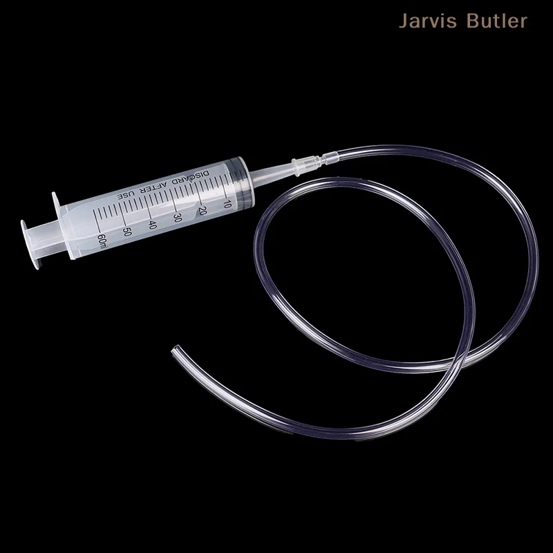 60ML plastic feeding syringe reusable pump with 80cm tube for lab medical tool