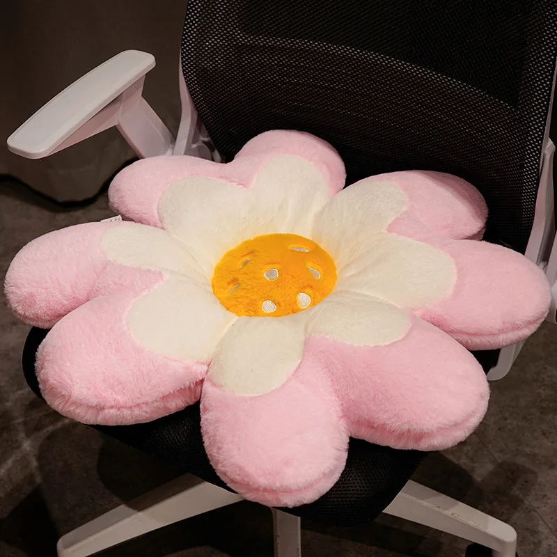 New Super Big Plush Sun Flowers Pillow Soft Toy Stuffed Toy Plush Mats Meditation Cushion Floor for Kids Baby Birthday Gift Toys