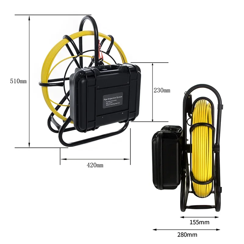 512hz Automatic Balance Video Wifi Transmitter Underwater Caera 9-inch Screen Pipeline Endoscope Industrial with 12LED 20M IP67