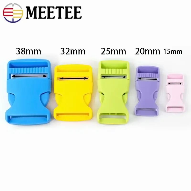 5Pcs 15-38mm Plastic Backpack Buckle Bag Strap Side Quick Release Buckles Pet Collar Belt Webbing Adjust Clasp DIY Accessories