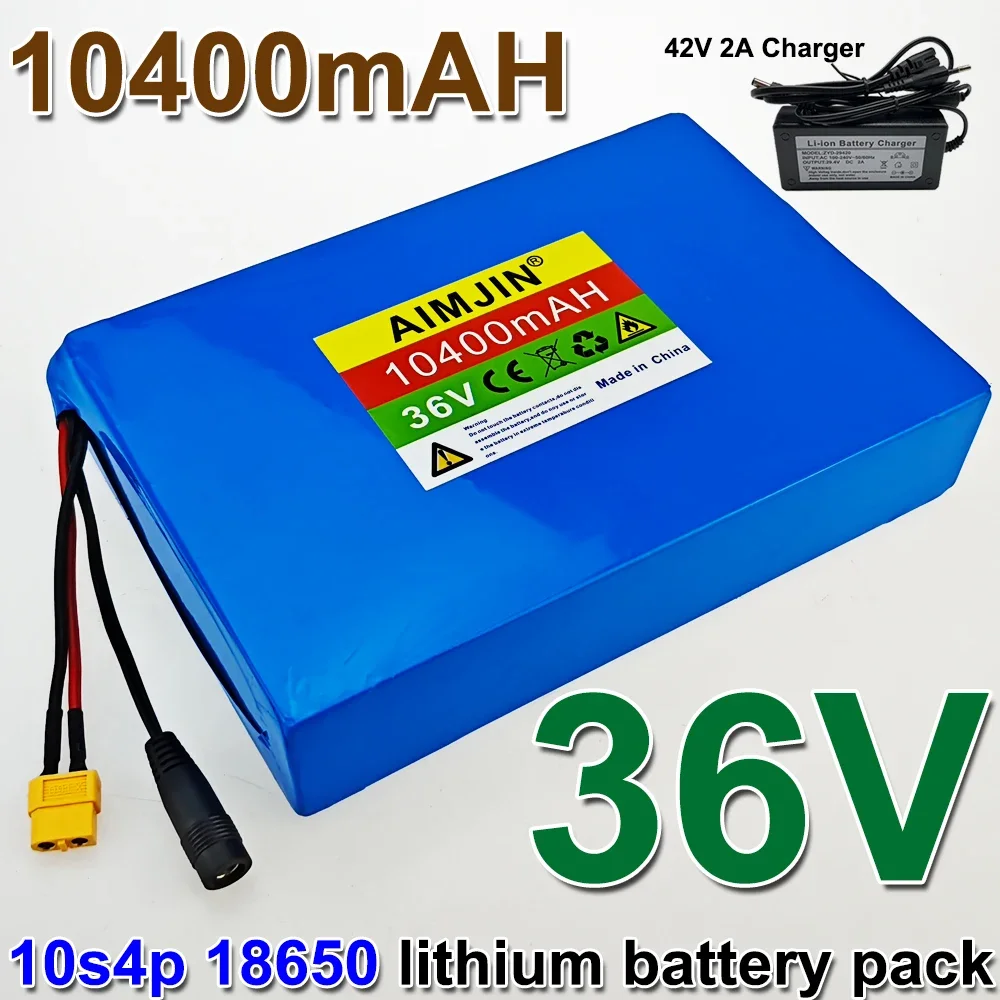 36V Battery 10400mAh 18650 10S4P battery pack 36V 10.4Ah Scooter Battery with BMS+charger