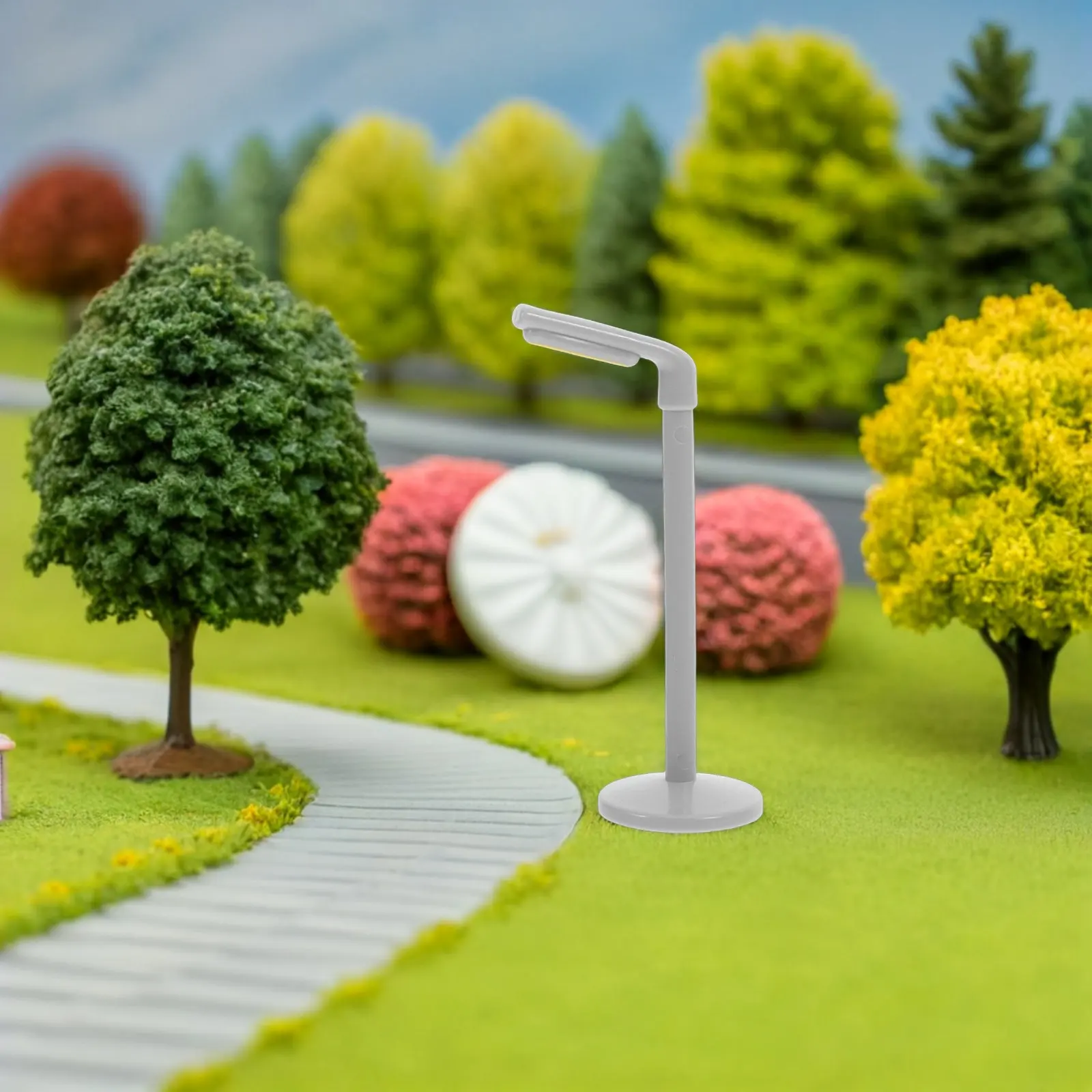 10Pcs Micro Landscape Street Lanterns Realistic Mini Village Lighting for Fairy Garden Railway Train Platform Accessories