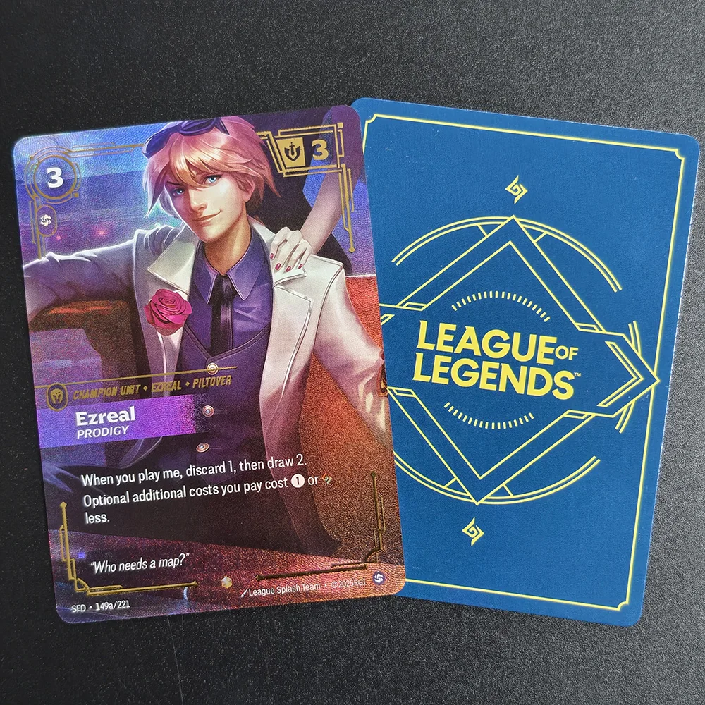 

Коллекционная карточная игра League of Legends: DIY Riftbound Spiritforged SFD Ezreal EZ Prodigy 149/221 149a/221 TCG Карта-игрушка