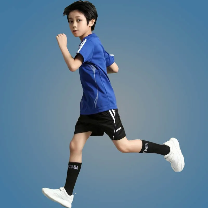 Camisetas de fútbol para niños, conjuntos de fútbol para hombres, niños y niñas, uniformes de fútbol de manga corta para niños, trajes de chándal de Fitness de fútbol 90