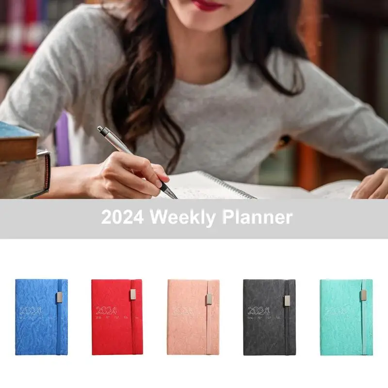 2024 Planner Notebook Agenda Book Weekly Monthly Planner Daily Undated Delicate  Notepad Work