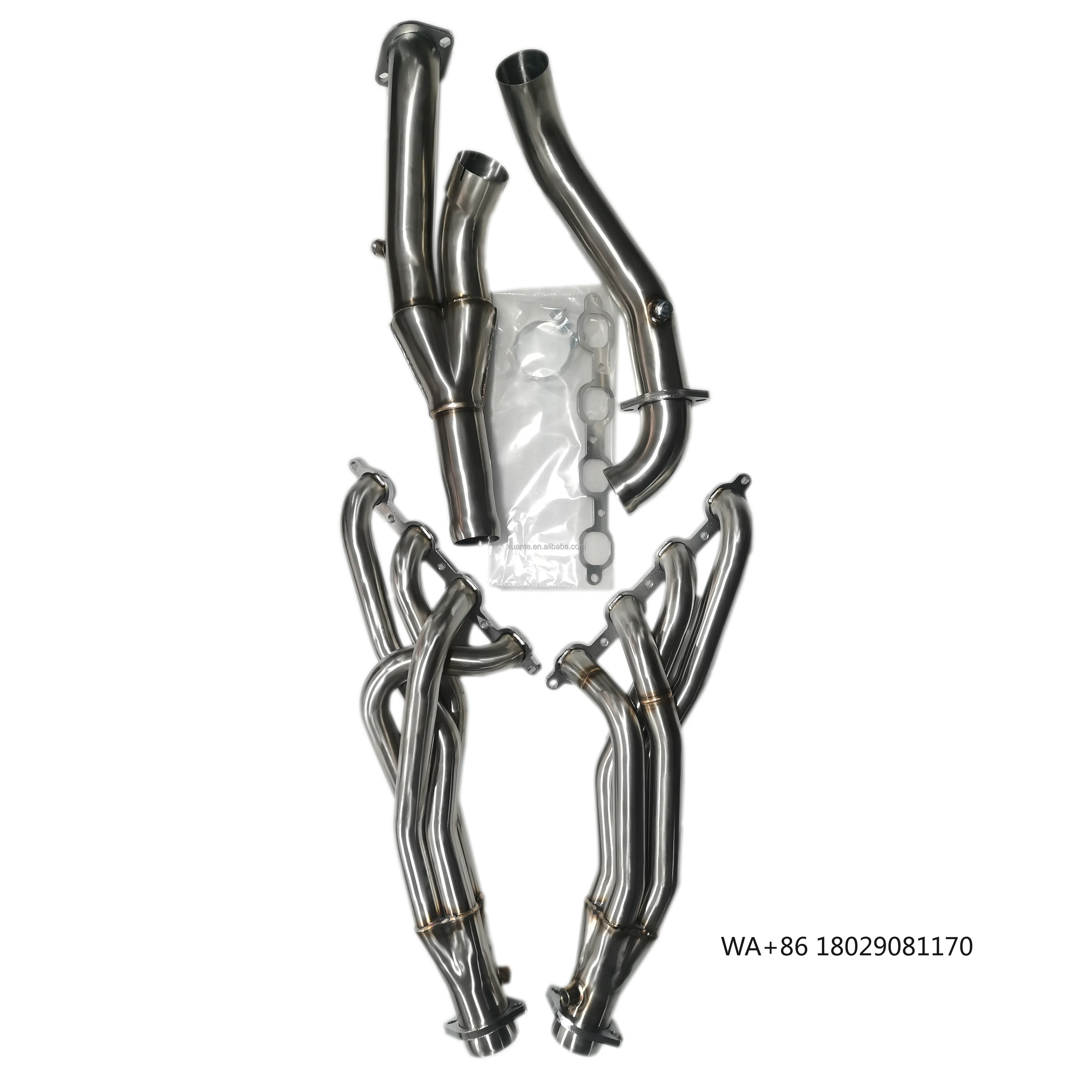 High Performance Xuante Stainless Steel 76mm 1.5mm Thickness Exhaust Header for GMC 2019+ Mirror Polished Exhaust System
