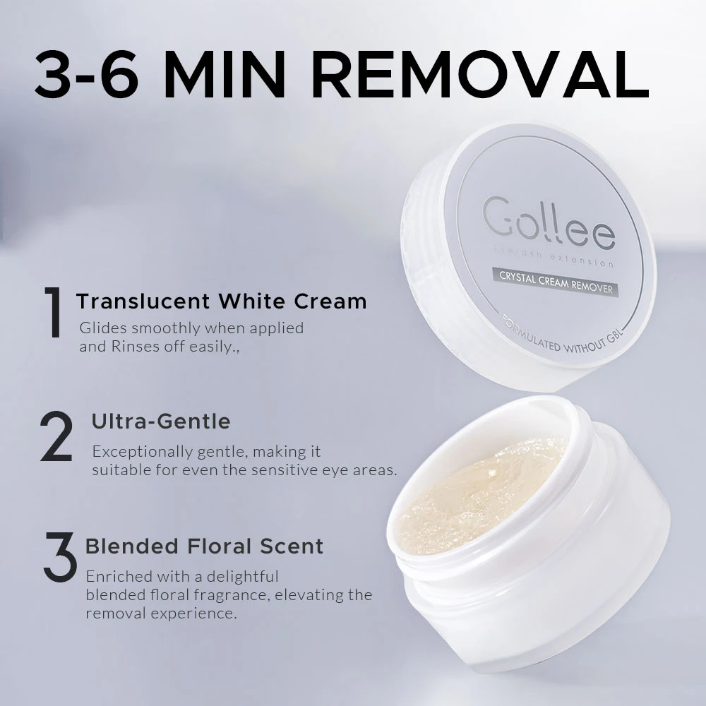 

Gollee Профессиональный крем для удаления клея для ресниц - быстрый нежный растворитель клея для ресниц для наращивания, инструмент для снятия цветов для макияжа