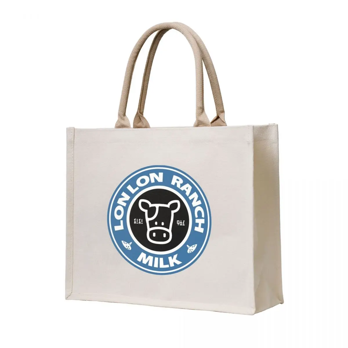 

Lon Lon Milk high quality BLACK Tote Bag hand bag tote bag screen supermarket folding for beach