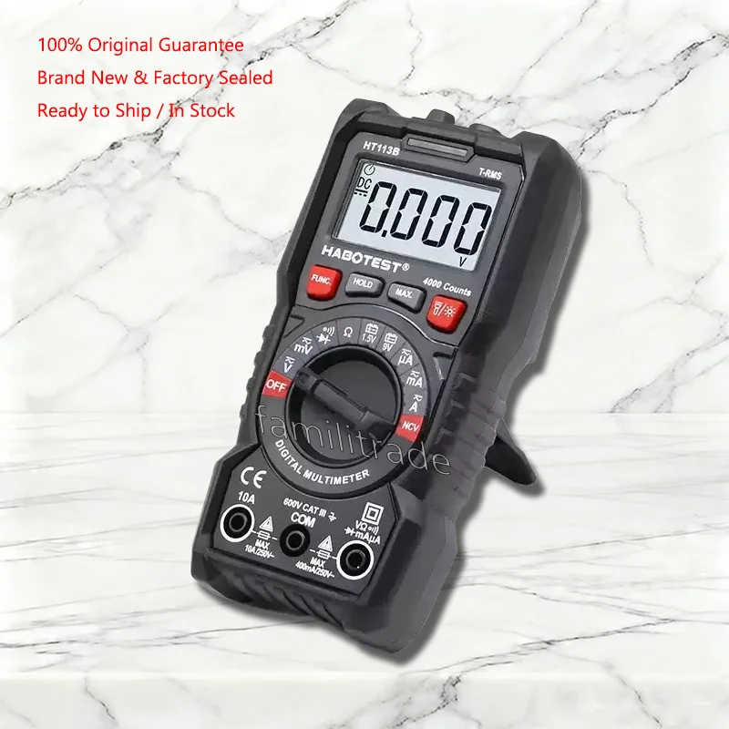 NEW HABOTEST HT113A HT113B HT113C Digital Multimeter In Stock 6000 Counts True RMS Auto/Manual Range CAT III 600V Original Box