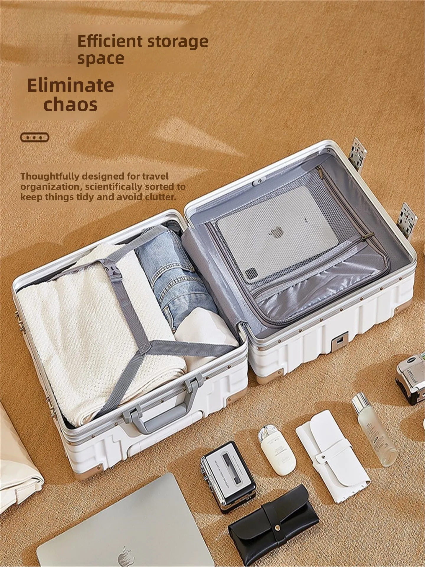 حقيبة سفر صغيرة محمولة مقاس 3 بوصة حقيبة عجلة Street Sle ABS + PC مادة نمط سابق مع Lo