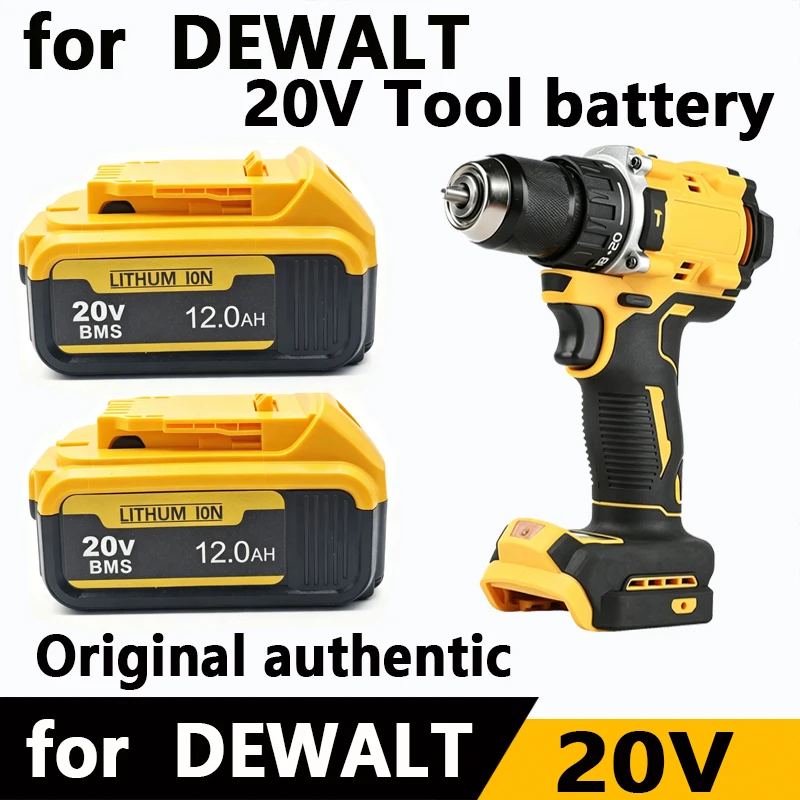 2026 New for Dewalt 20V Battery 6AH 8AH 12AH Lithium Ion Battery for Dewalt DCB200 DCB206 Power Tool Replacement Battery