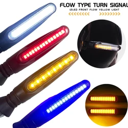 1/2Pcs Universal Motorcycle LED Turn Signal Light Built Relay Flasher Moto Flowing Water Blinker Bendable Flashing Signal Lamp
