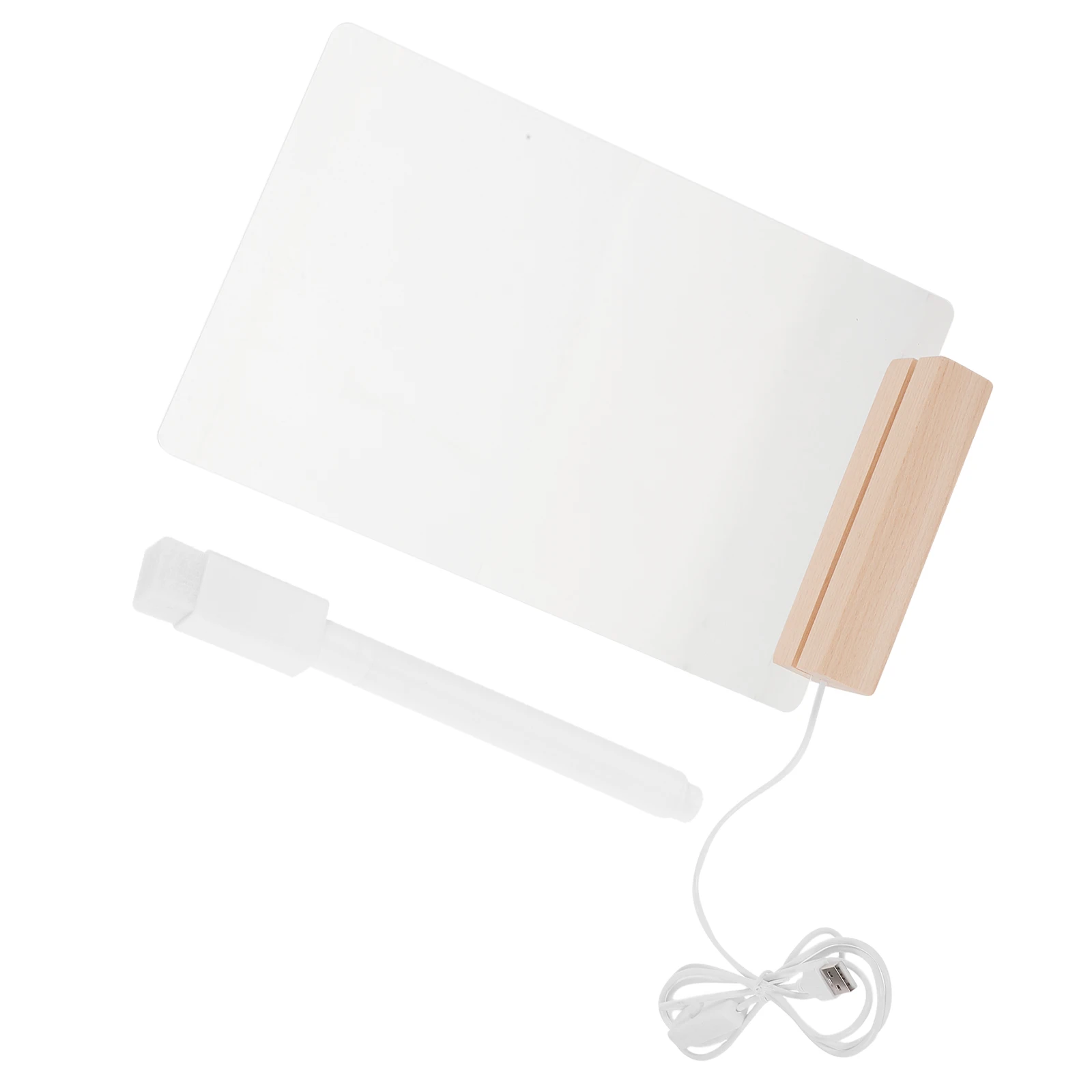 

Transparent Acrylic Luminous Message Board 20x30cm Style Desk Note Memo Writing Corporate Calendar Office Supply