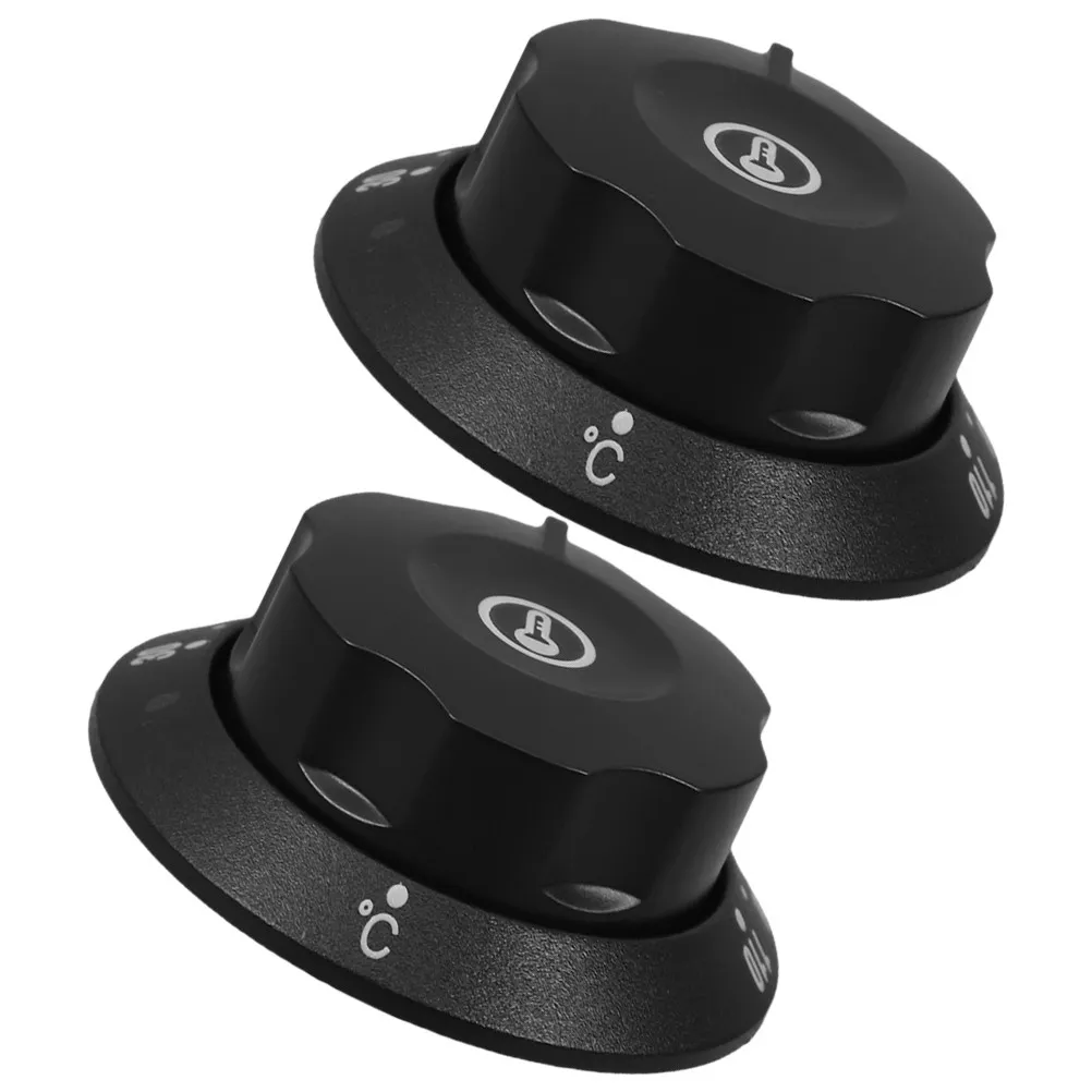 2Pcs Universal Replacement Knob Fryer Thermostat Control Dial for Gas Burner Electric Stove Oven Kitchen Appliance Switch Button