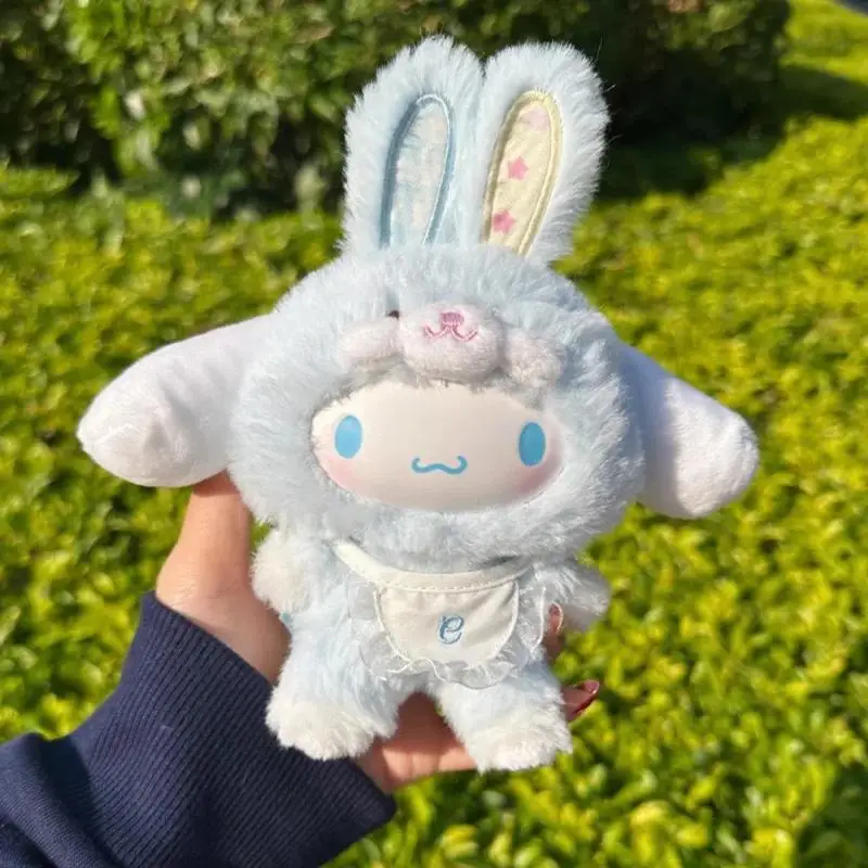 

New Sanrio Family Dress up Elf Rabbit Vinyl Face Plush Doll Pendant for Girls Keychain Doll Gift