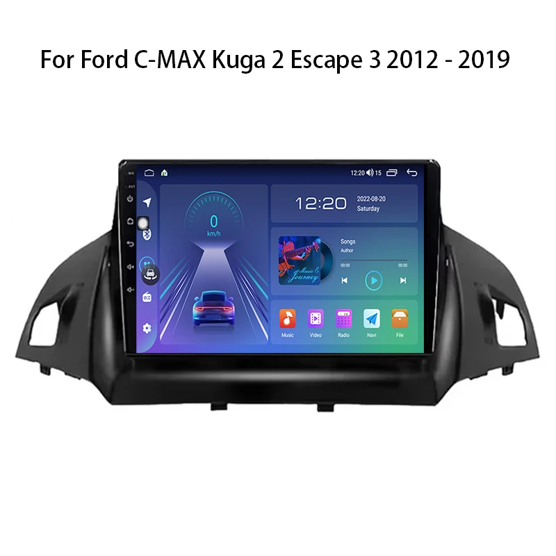 Autoradio Carplay Voor Ford C-MAX Kuga 2 Escape 3 2012-2019 Navigatie GPS Android Auto Bluetooth Multimedia Speler Geen 2din DVD - afbeelding 2